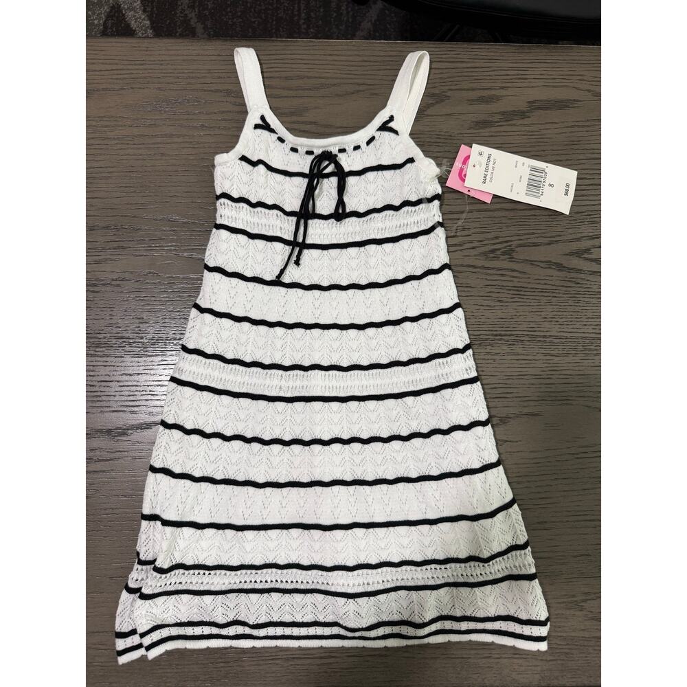 New Girls Rare Editions Striped Dress-8 $68